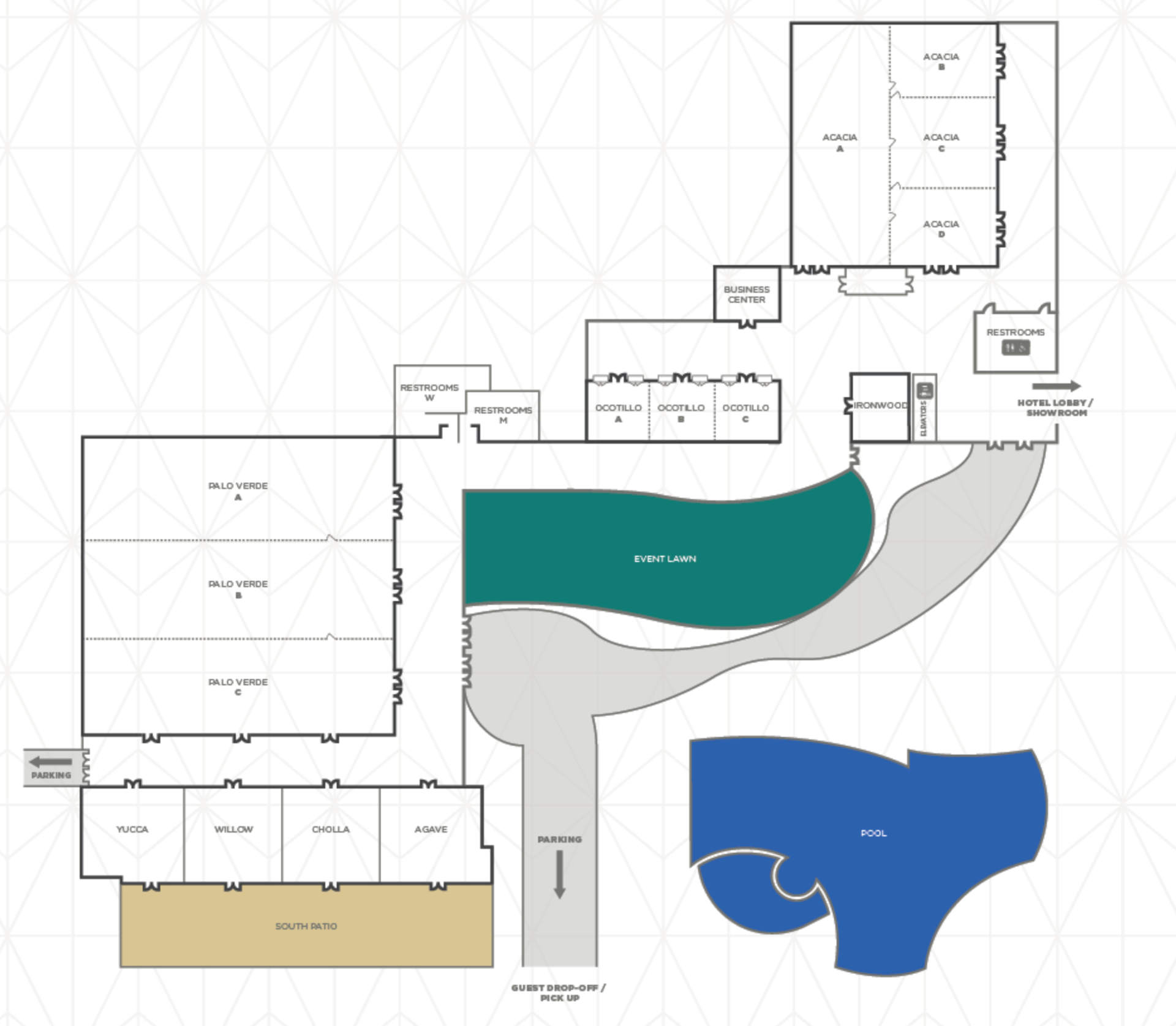 Wild Horse Pass Meeting Room Spec map